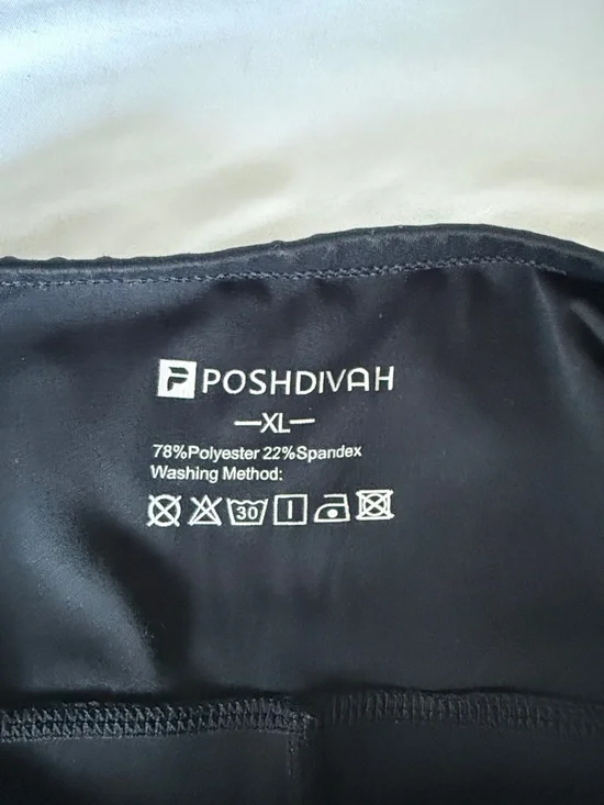 High-Rise Maternity Black Yoga Pants - Stretchy Flare Leg - Picture 3 of 4